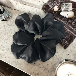 Silk Scrunchie - Black